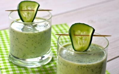 Gazpacho de pepino o sopa fría de pepino