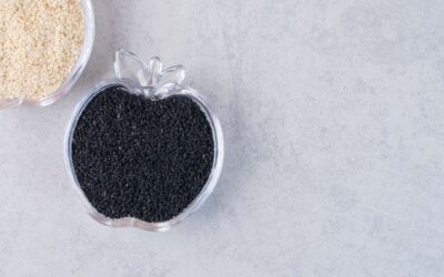 Semillas de sésamo o ajonjolí negro para el cabello