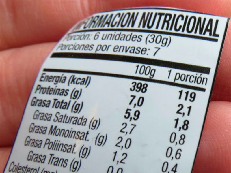 etiquetas de información nutricional 2