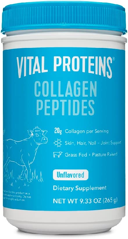 
Vital Proteins Péptidos de colágeno en polvo, promueve la salud del cabello, las uñas, la piel, los huesos y las articulaciones, sin sabor 9.33 onzas