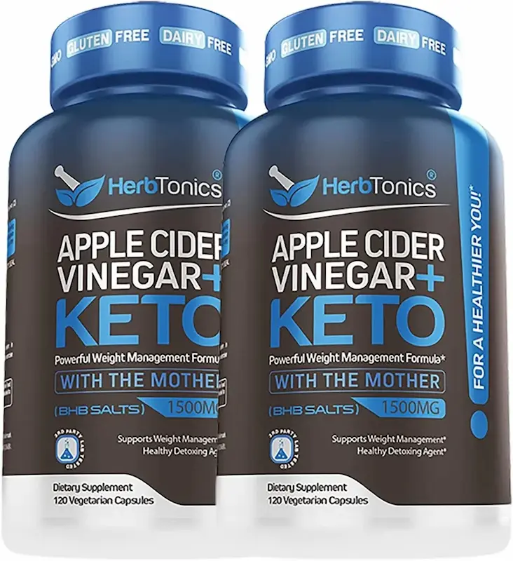 Suplemento apple cider vinegar + KETO de HerbTonics