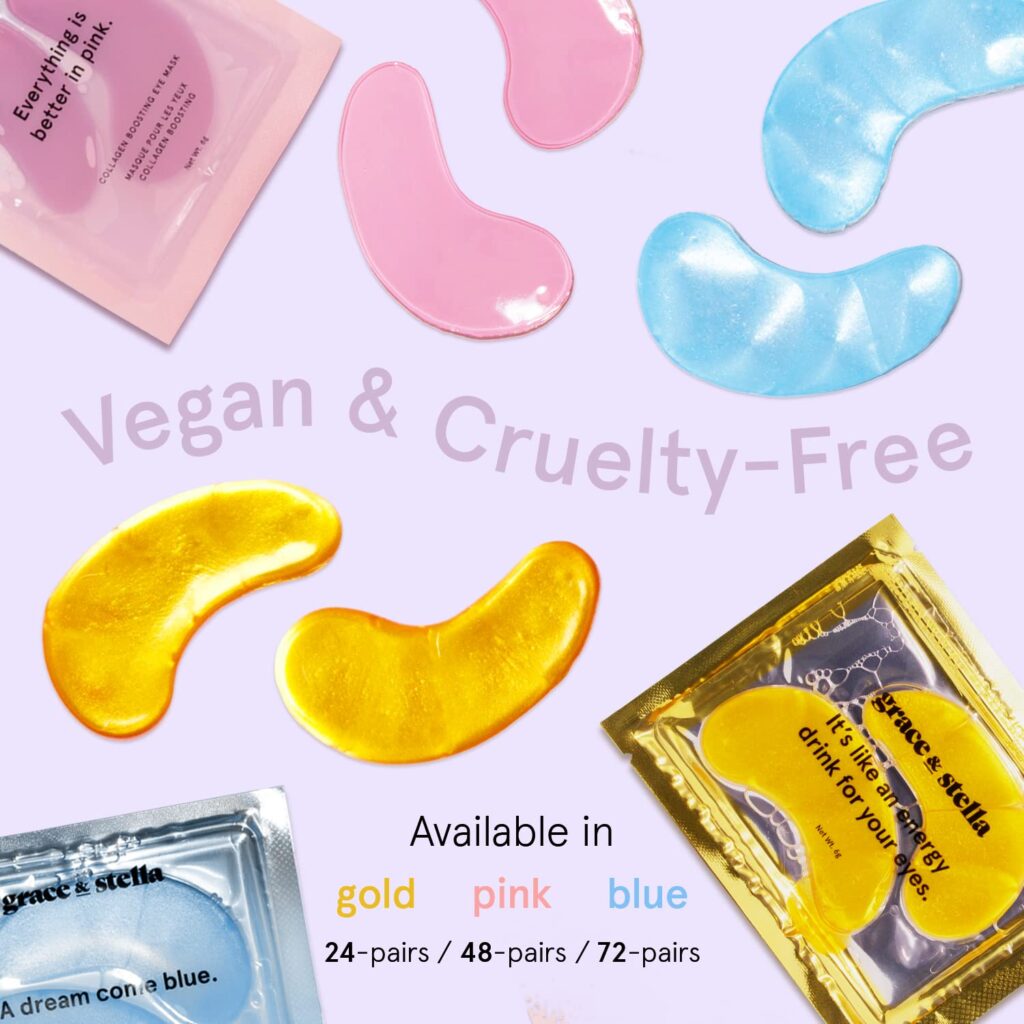 ¿Quieres mimar tu mirada y lucir un aspecto más joven y fresco? Prueba grace and stella - Mascarilla para usar debajo de los ojos, la mascarilla que reduce ojeras, bolsas debajo de los ojos y arrugas con parches de gel veganos y no testeados en animales. ¡Pide la tuya hoy y recibe un 20% de descuento al comprar dos o más unidades!