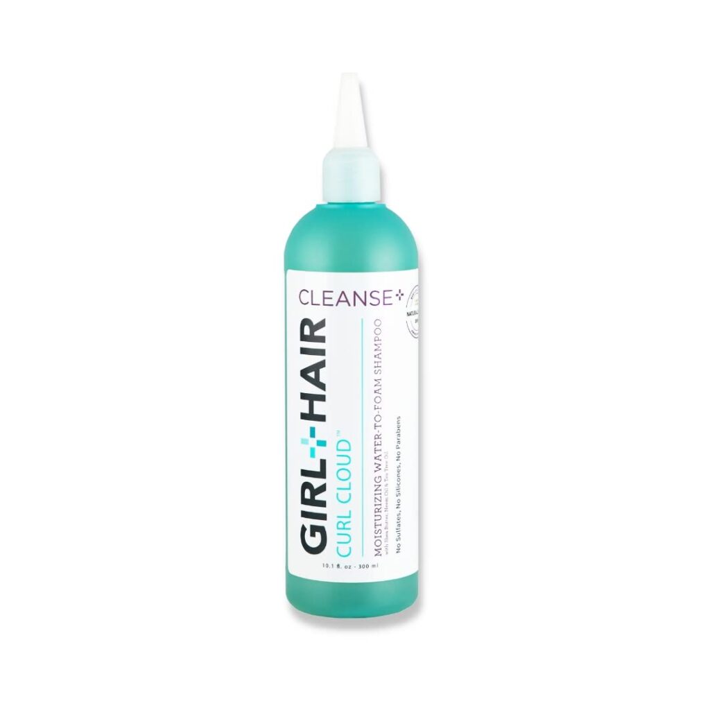 GIRL+HAIR Cleanse+ Champú sin sulfatos, hidratante y restaurador para cabello seco y dañado, trata y previene el cuero cabelludo seco y picazón