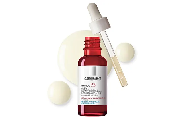 La Roche-Posay Suero facial de retinol puro con vitamina B3. Suero facial antienvejecimiento para líneas, arrugas y daños solares prematuros para resurgir e hidratar.