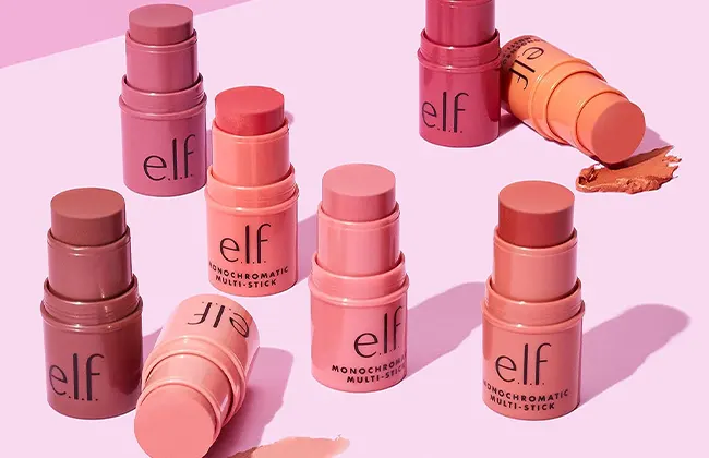 e.l.f. Multibarra monocromática, color lujosamente cremoso y mezclable, para ojos, labios y mejillas, vegano y libre de crueldad, cereza bronceada, 0.155 onzas