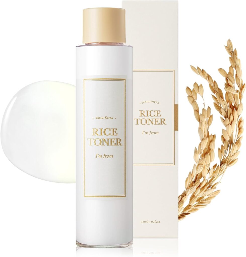I'm from Tóner de arroz, 77.78% extracto de arroz de Corea, esencia brillante con niacinamida, hidratante para piel seca, vegano, sin alcohol, sin fragancia, aprobado por Peta, tónico K Beauty, 5.07 onzas líquidas