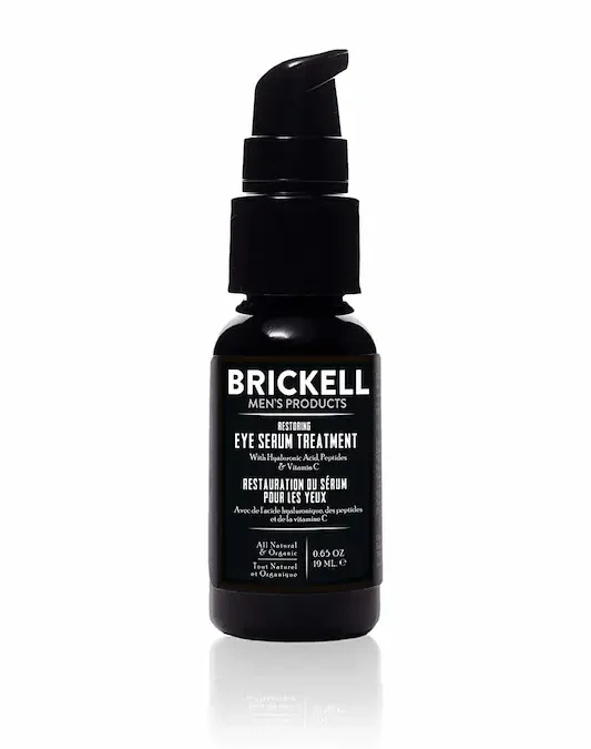 Eye serum treatment de la marca Brickell Men’s Products: producto de cuidado facial para hombres