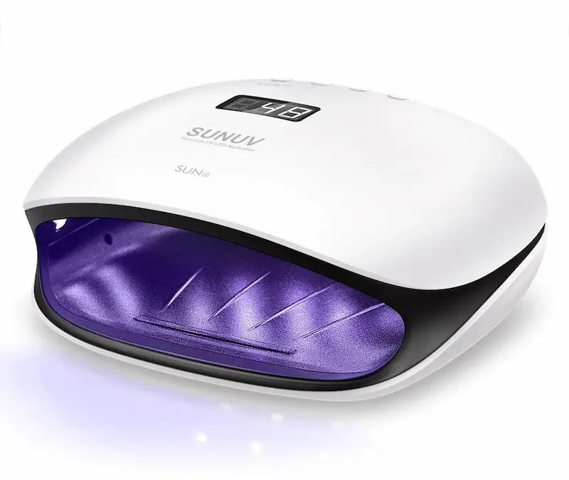Seca tus uñas de forma profesional con el secador de uñas de gel con LED de 48 W UV de la marca SUNUV