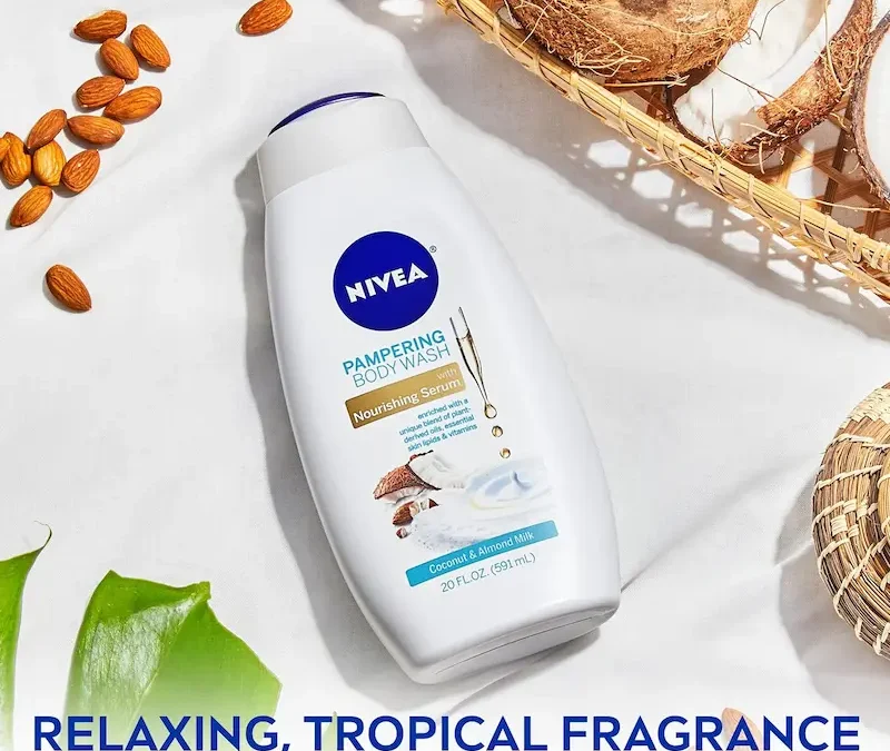 Jabón líquido para el cuerpo Pampering Coconut & Almond Milk de Nivea: una experiencia tropical en tu ducha